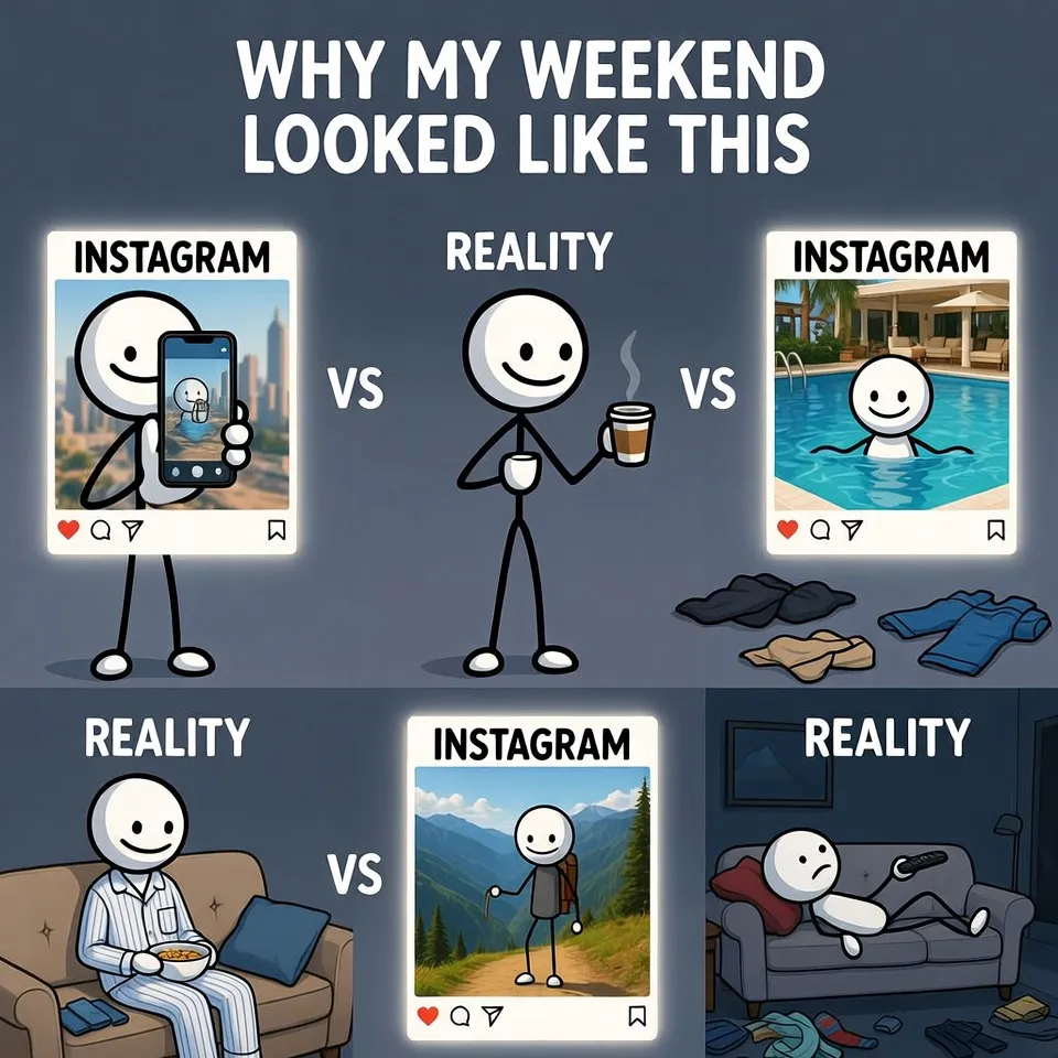 Instagram vs. Reality: Why My Weekend Looked Like Stick Figures